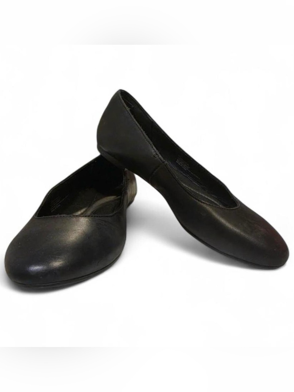 Born Classic Black Women's Leather Ballet Flats w Padded Insoles Size 7